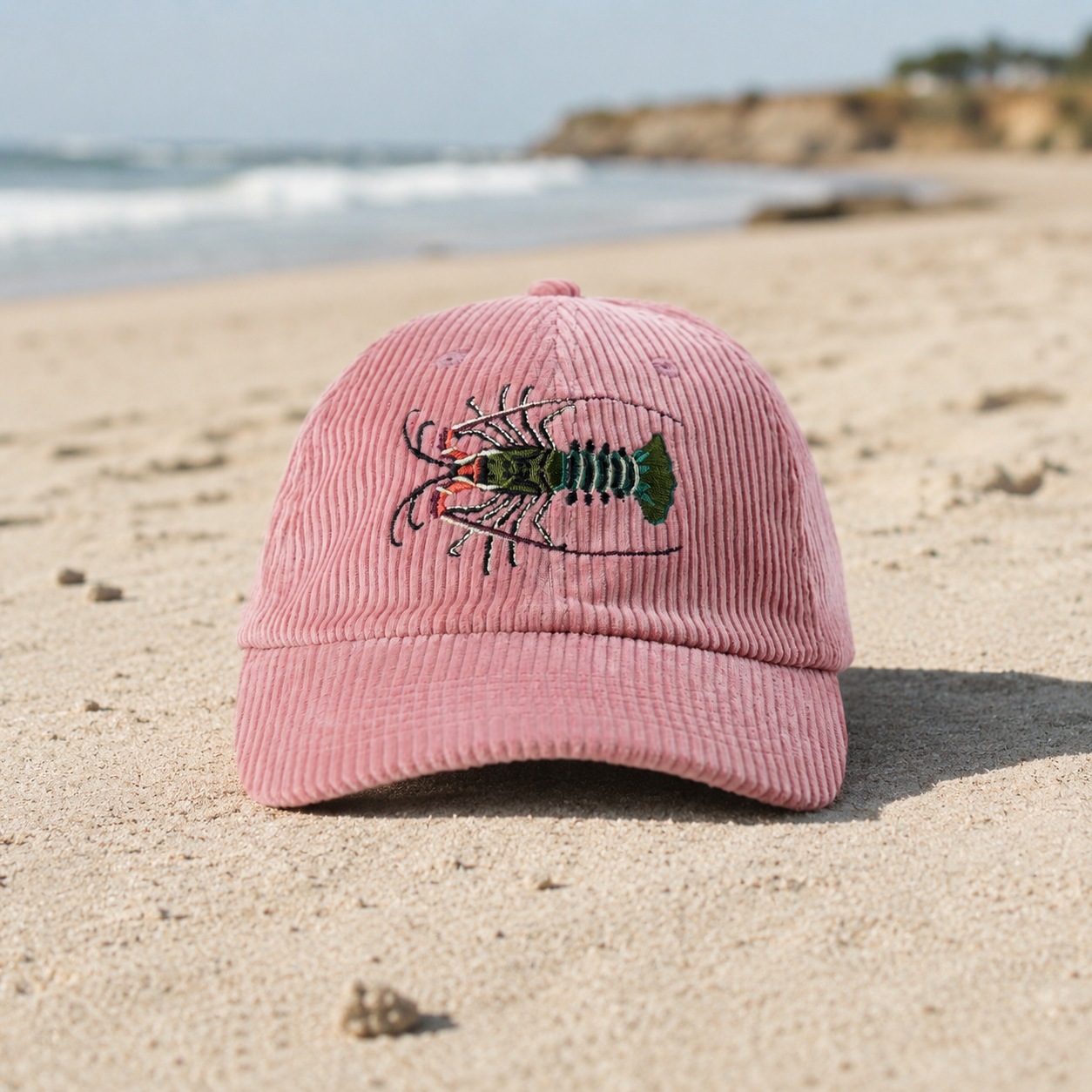 Painted Rock Lobster Corduroy Cap