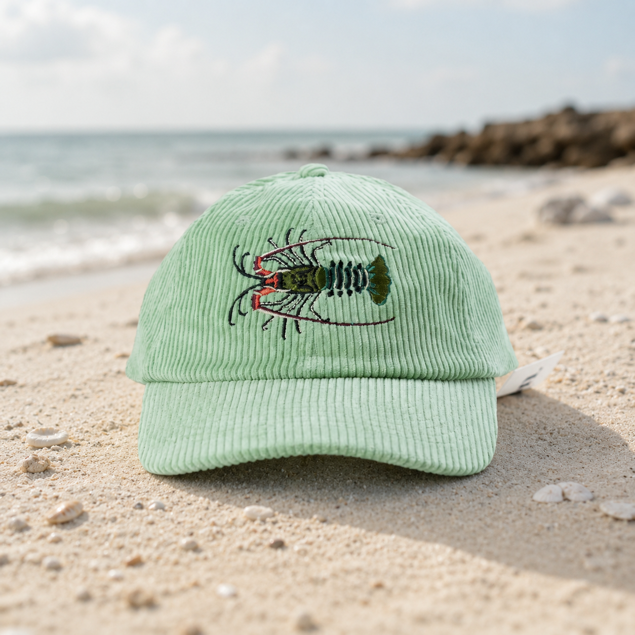 Painted Rock Lobster Corduroy Cap